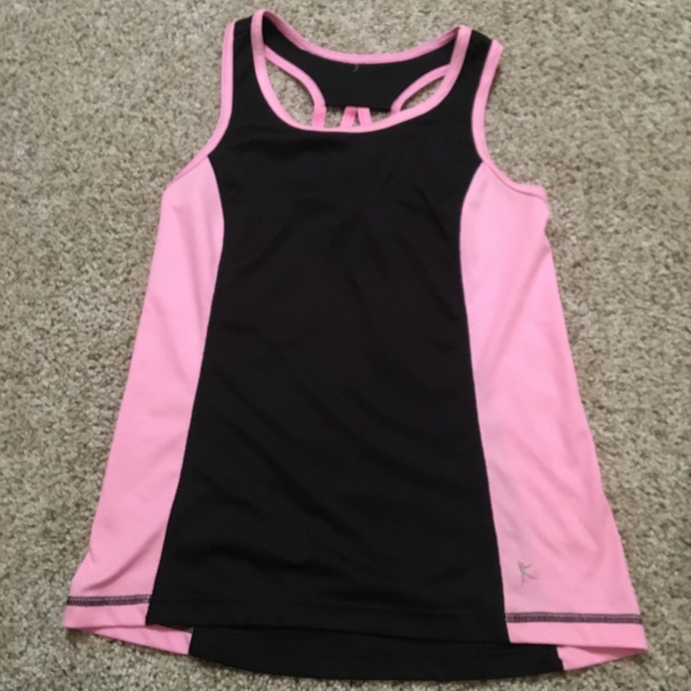 Black and pink exercise top